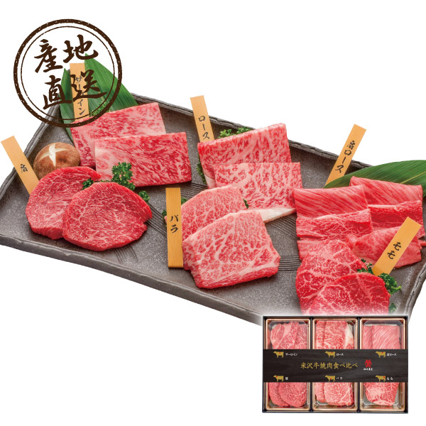 産地直送グルメ│米沢牛黄木 米沢牛焼肉食べくらべセット