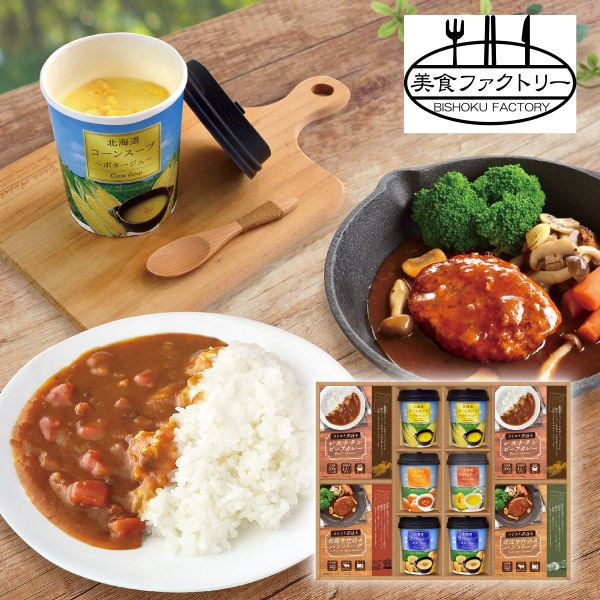 美食ファクトリー ごちそうお手軽バラエティ　北海道スープ＆ハンバーグD