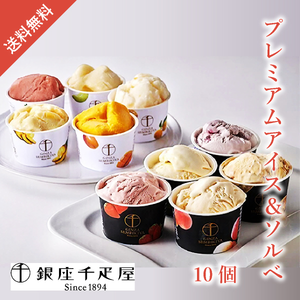 銀座千疋屋 銀座プレミアムアイス＆ソルベ10個