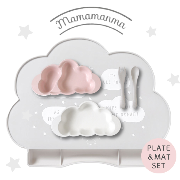 【mamamanma マママンマ】プレート＆マットセット　ピンク