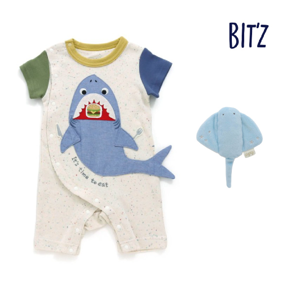 【BIT'Z】サメマスコットロンパース・ラトルセット
