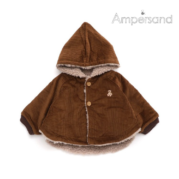 【Ampersand】ベビーマント（ブラウン）