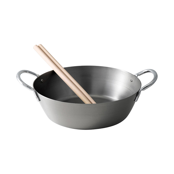 ダンチュウ 鉄天ぷら鍋26cm（粉箸付）