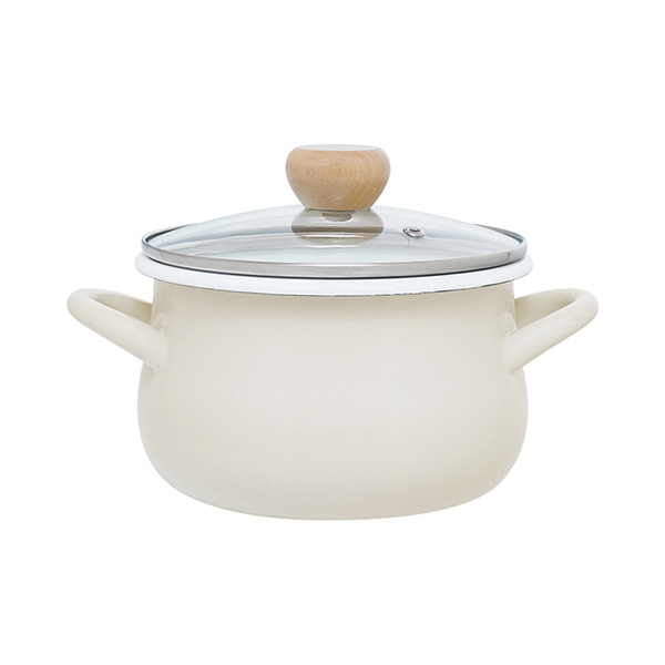 ストクック IH対応ホーロークッキングポット18cm（グレー）