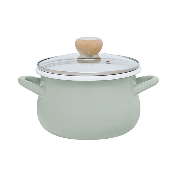 ストクック IH対応ホーロークッキングポット18cm（グリーン）