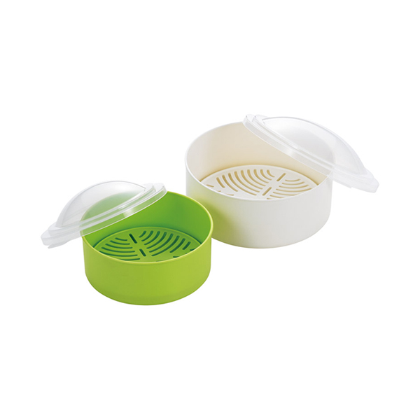 レンジ蒸し器目皿付（大・小セット）