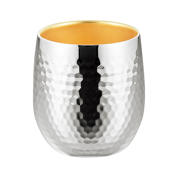 燕熟の技 ステンレス二重ロックカップ250ml（内面金メッキ）