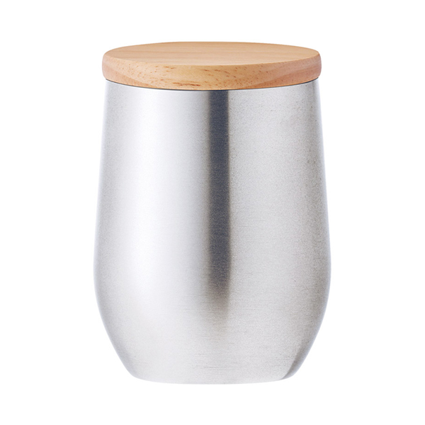 DECO+ ウッドキャップ・ラウンドタンブラー（シルバー）