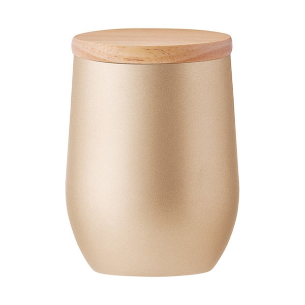DECO+ ウッドキャップ･ラウンドタンブラー（シャンパンゴールド）