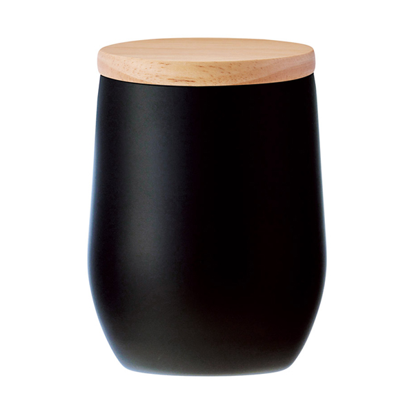 DECO+ ウッドキャップ･ラウンドタンブラー（マットブラック）
