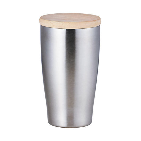 DECO+ ウッドキャップ・ステンレスタンブラー（シルバー）
