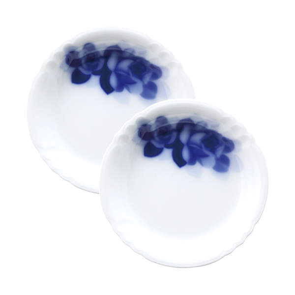 大倉陶園 ブルーローズジャネット 14cmディーププレートペア