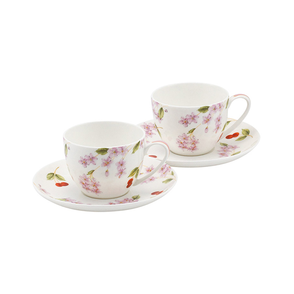 エインズレイ チェリーブロッサムハピネス ペアティーカップ&ソーサー