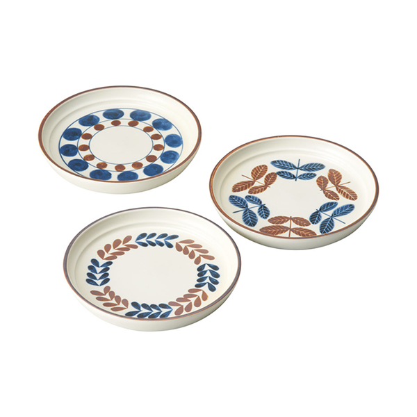 レトロモダン プレート3枚組