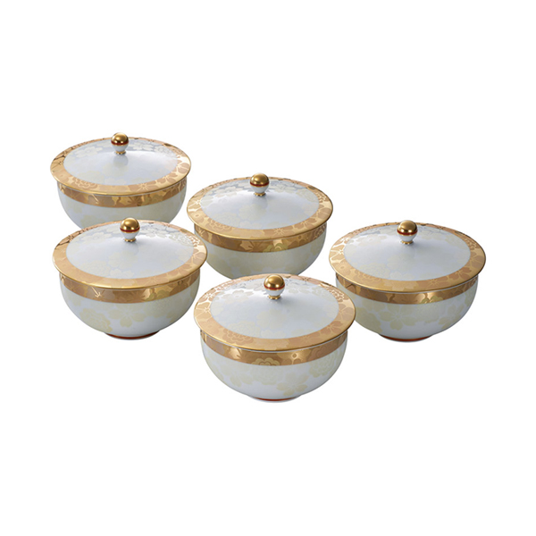 香蘭社 幸彩華 蓋付湯呑揃