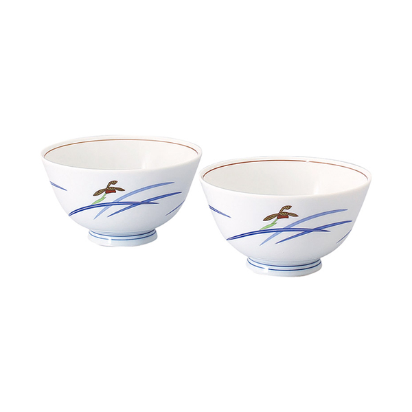 香蘭社 オーキッドブルーム 組飯碗