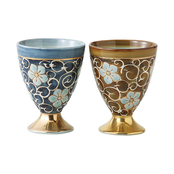 波佐見焼 唐草桔梗 ゴブレットペア