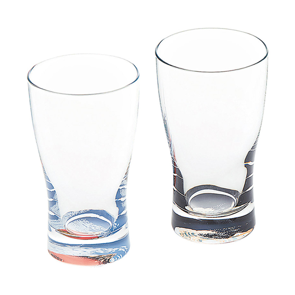 ぬりもんde Verre 蒔絵北斎 ミニグラスペアセット