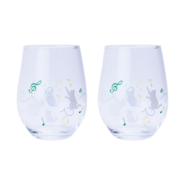 冷感グラス（小） ペア（猫）