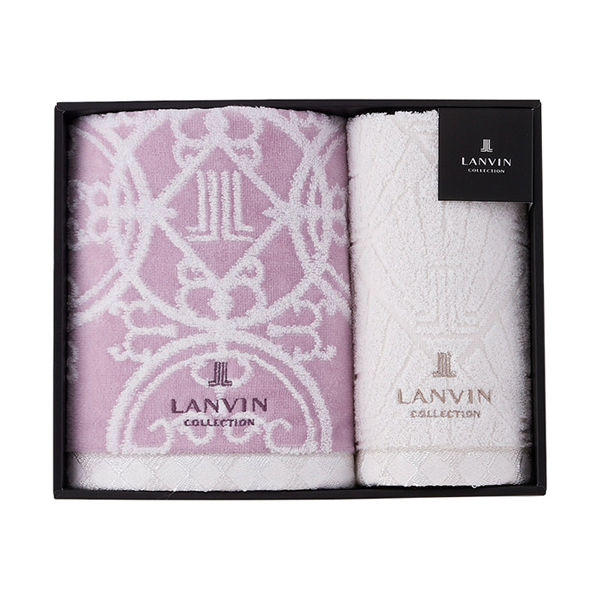 ランバン プルミエール フェイス1P・ウォッシュタオル1P（パープル）