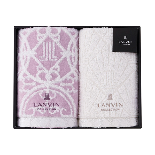 ランバン プルミエール フェイスタオル2P（パープル）