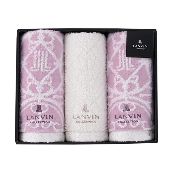 ランバン プルミエール フェイスタオル3P（パープル）