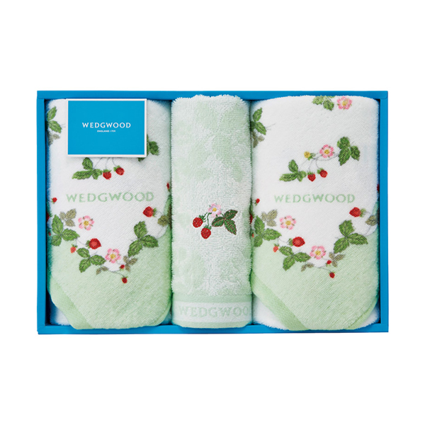 ウェッジウッド フェイス2P・ウォッシュタオル1P（グリーン）