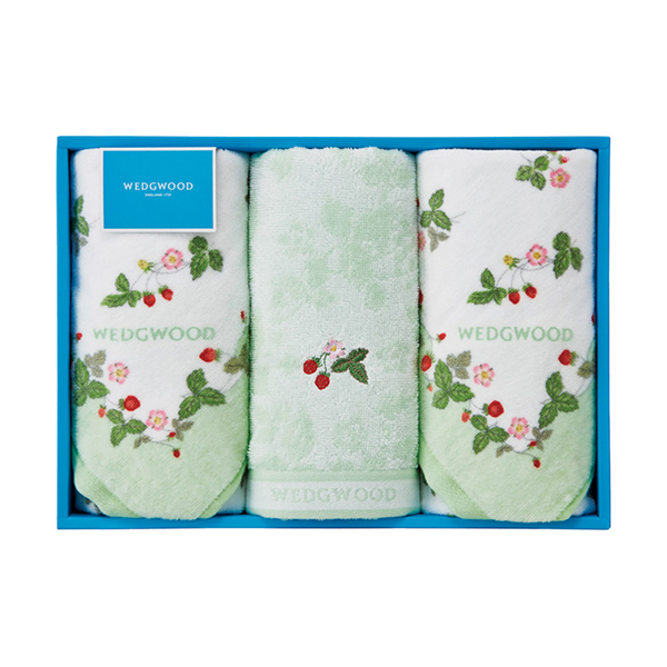 ウェッジウッド フェイスタオル3P（グリーン）