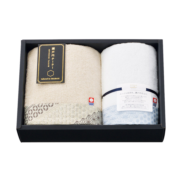 瀬戸内テーラー フェイス1P・ウォッシュタオル1P（ベージュ）