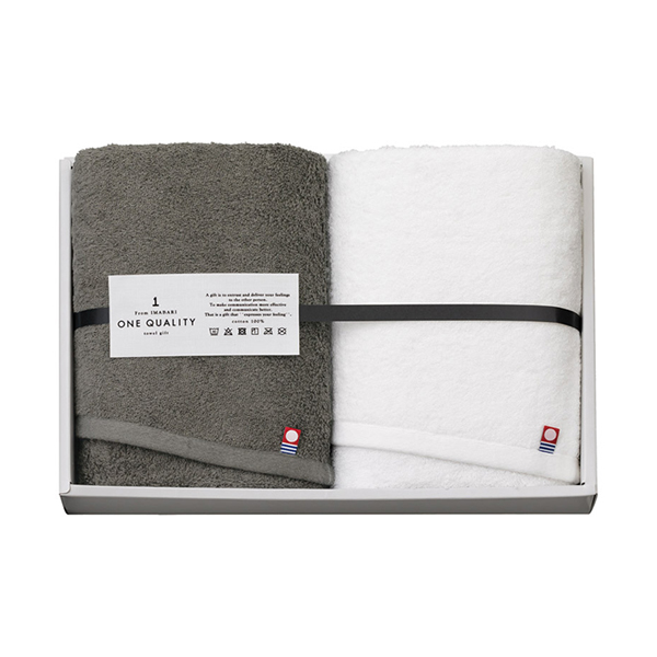 今治タオル ONE QUALITY フェイスタオル2P（トープグレー）