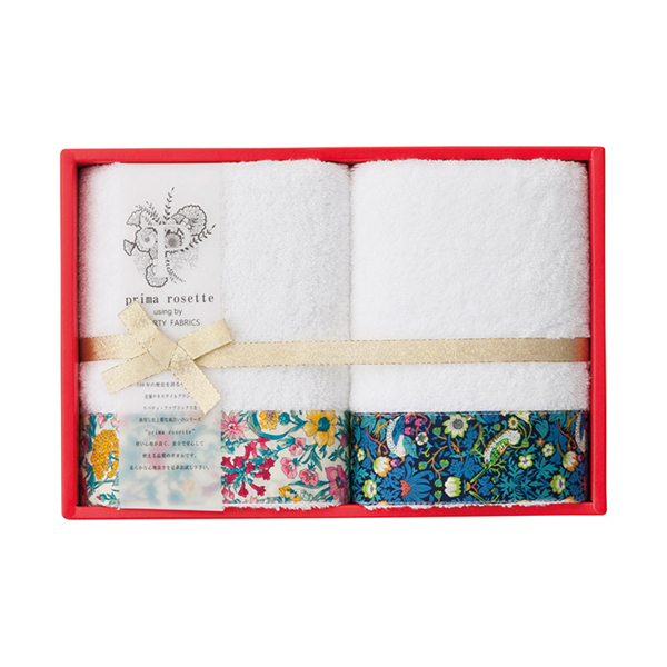 prima rosette using by LIBERTY FABRICS フェイスタオル2P（YN）