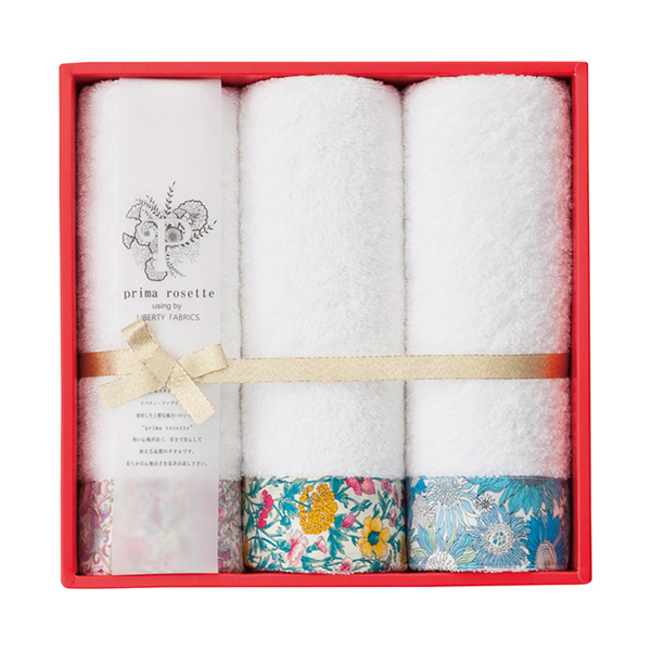 prima rosette using by LIBERTY FABRICS フェイスタオル3P（PYB）