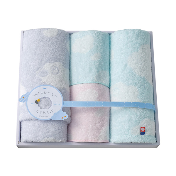 天使のふわもこ ふわふわひつじのかくれんぼ タオルセット A