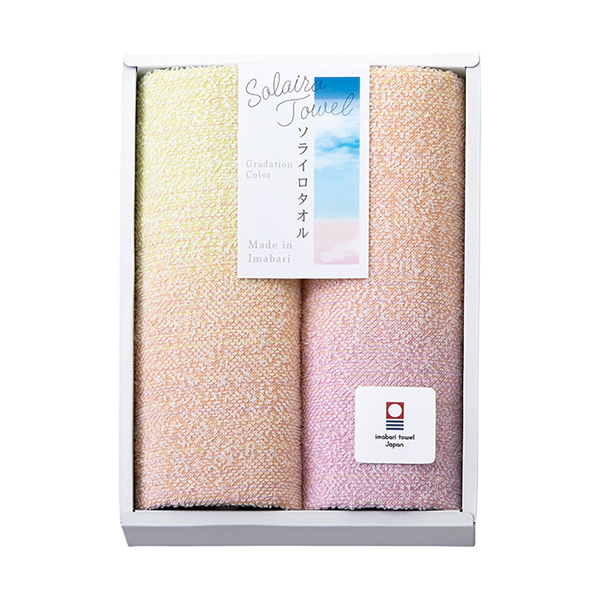 Solairo Towel（ソライロタオル） 今治産タオル フェイスタオル2P（ピンク）