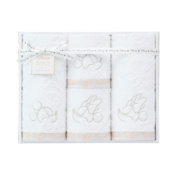 ディズニー プレミアム エターナリー フェイス2P・ゲストタオル2P（ホワイト）
