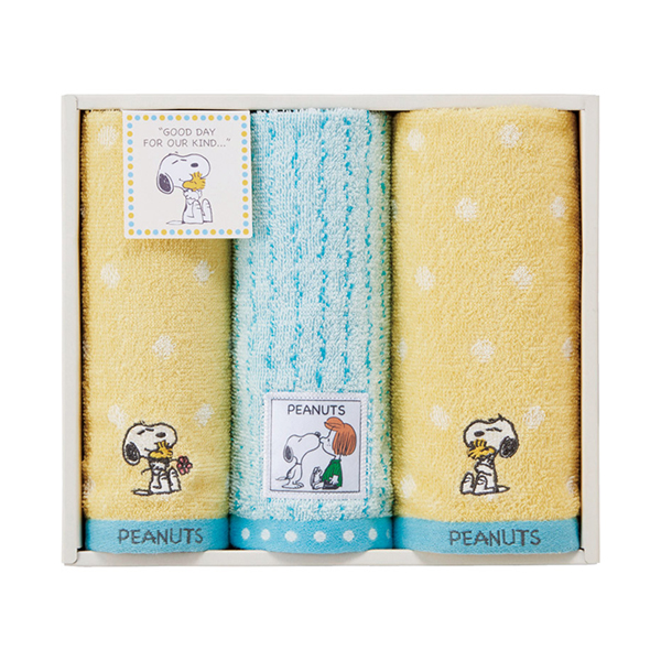 ピーナッツ スヌーピー ハグ フェイス1P・ウォッシュタオル2P