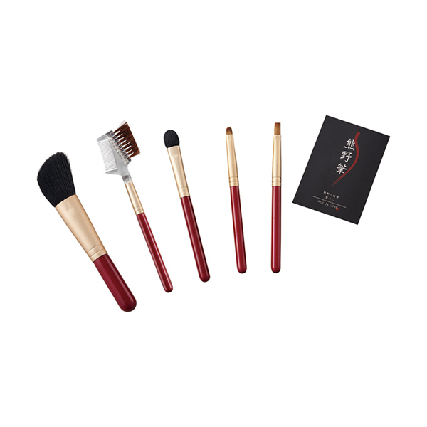 熊野化粧筆セット 筆の心 ブラシ専用ケース付き