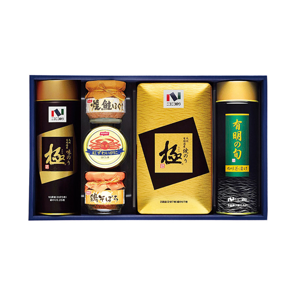 ニコニコのり 焼のり･味のり･茶漬け･カニ缶･瓶詰詰合せ
