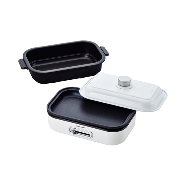 HOMESWAN 温度調節付きソロホットプレート 鍋付き