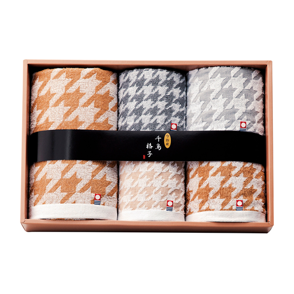 今治タオルブランド 千鳥格子 バスタオル1P・フェイスタオル2P・ウォッシュタオル2P