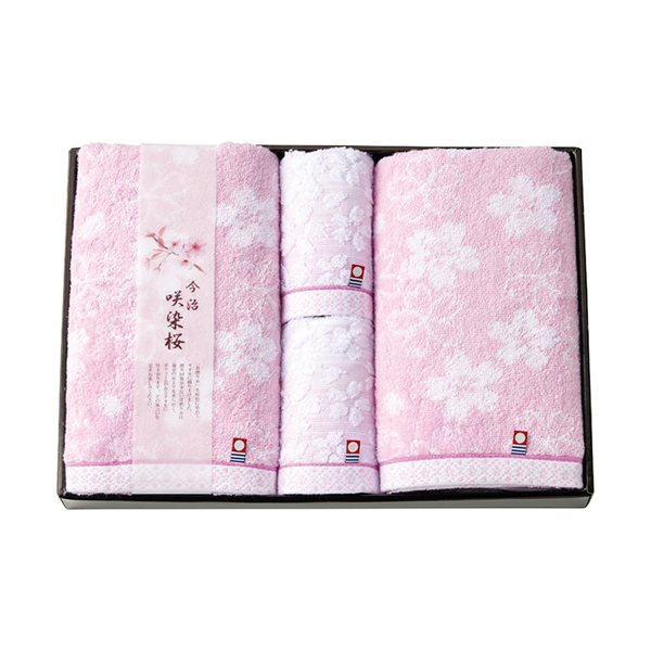 咲染桜 バスタオル2P・ウォッシュタオル2P