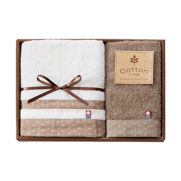 コットンライン フェイスタオル1P・ハンドタオル1P