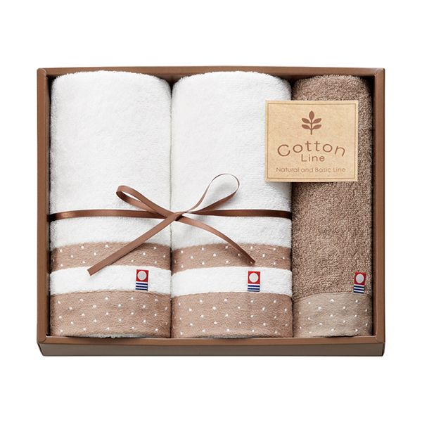 コットンライン フェイスタオル2P・ハンドタオル1P