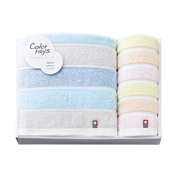 カラーレイズ バスタオル1P・ウォッシュタオル1P