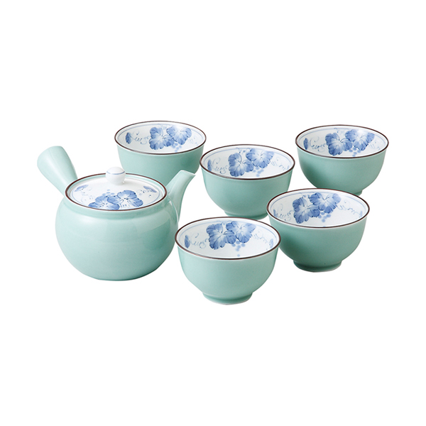 波佐見焼 掛分ぶどう M急須茶器揃