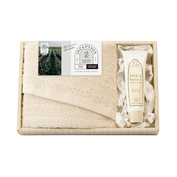 インセプション ハンドクリーム＆オーガニックタオル ハンドクリーム30g・フェイスタオル1P