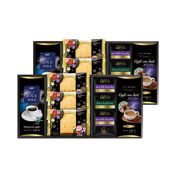 〈AGF&リプトン〉珈琲・紅茶&オリジナルケーキセットE
