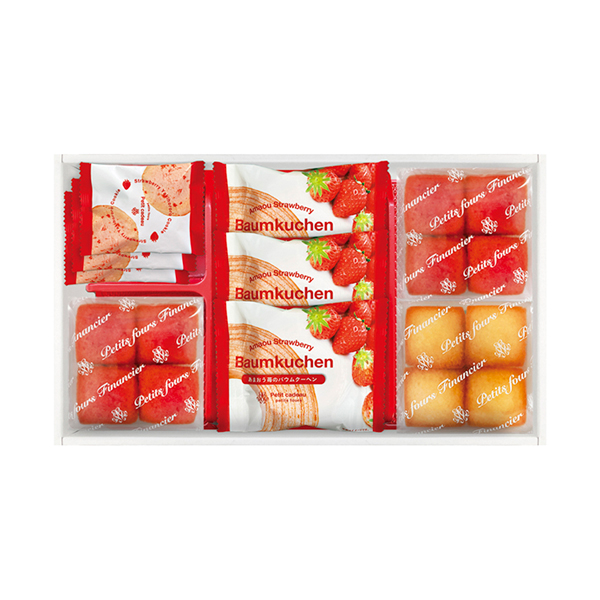 あまおう苺バウムクーヘン＆プチフィナンシェ ギフトボックスC