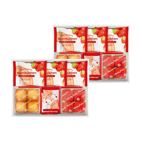 あまおう苺バウムクーヘン＆プチフィナンシェ ギフトボックスE