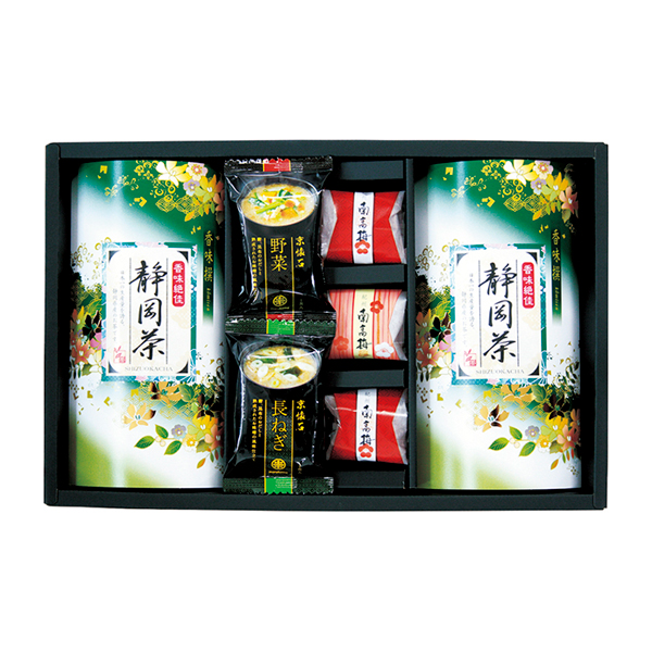 静岡茶・南高梅・味噌汁詰合せ(包装済)